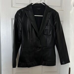 RAG and BONE Black leather blazer
